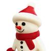 Yousheng 3D Printed Snowman Ornament Christmas Snowman Figurine with Articulated Legs Sitting Snowman Stress Relief Toy for Desk Shelf Festive