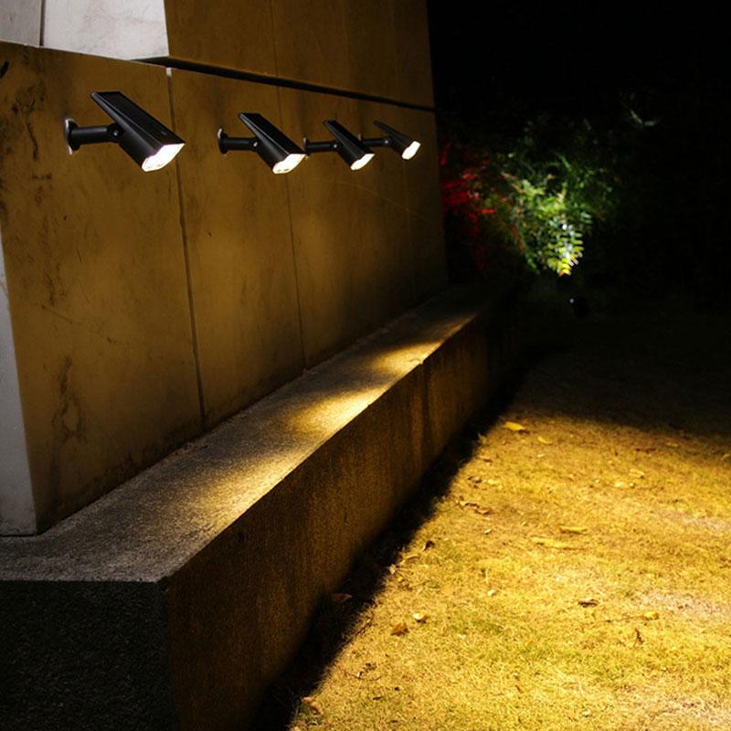 2/7 LED Solar Outdoor Spotlights,150° Adjustable Wall Lamp, Waterproof Lawn Lights for Garden Patio Yard Backyard Camping Decor