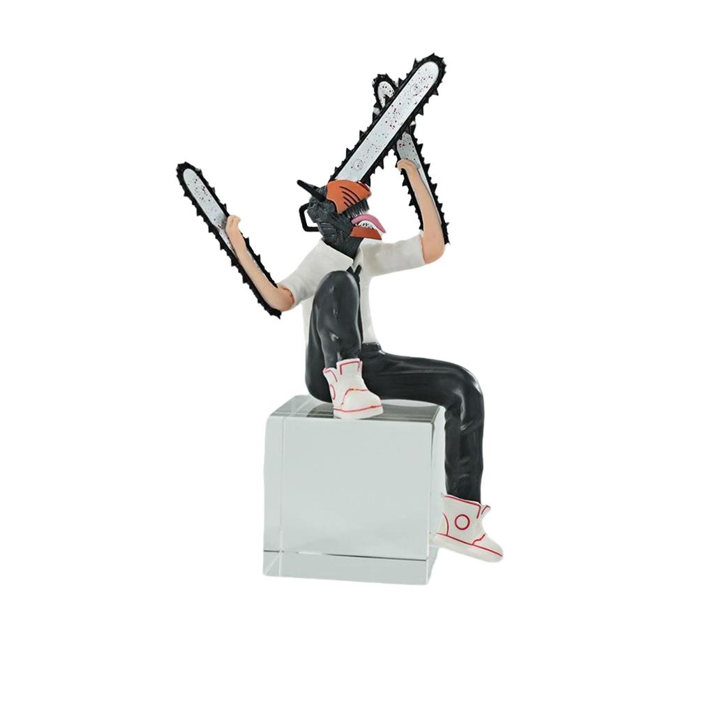 Scene Roaring Pochita Car Desk Ornament Hand Figure Model Toy