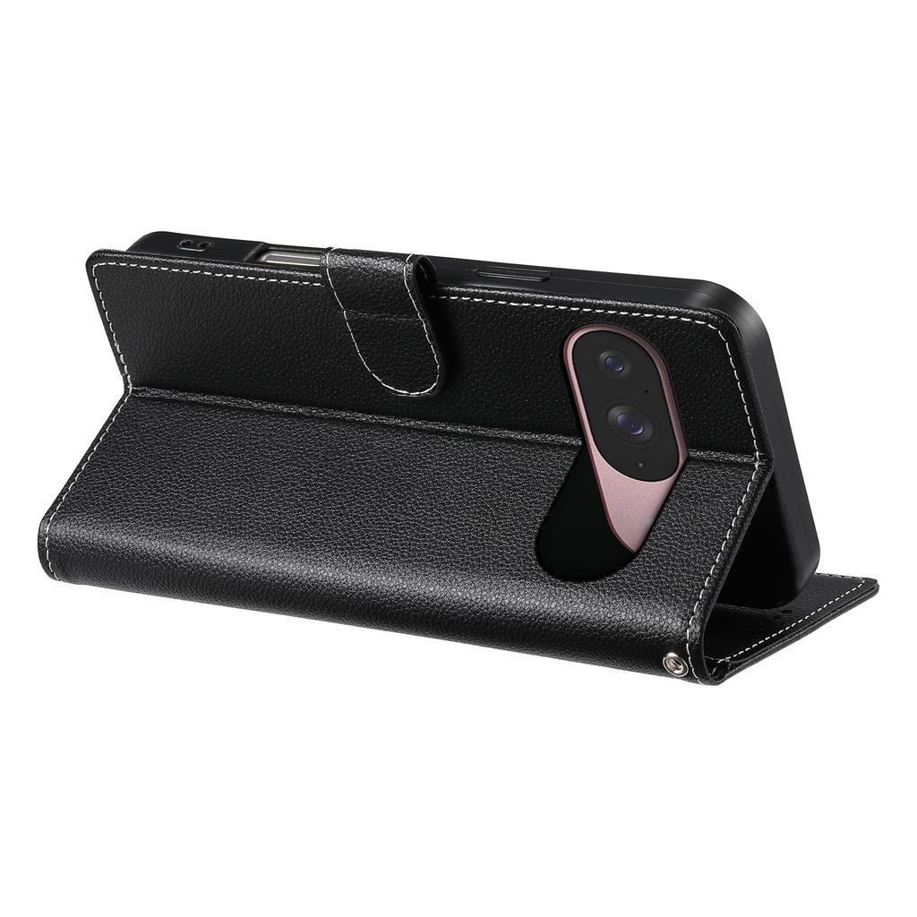 For Google Pixel 9/Pixel 9 Pro Case Litchi Texture Leather Wallet Phone Cover Magnetic Snap