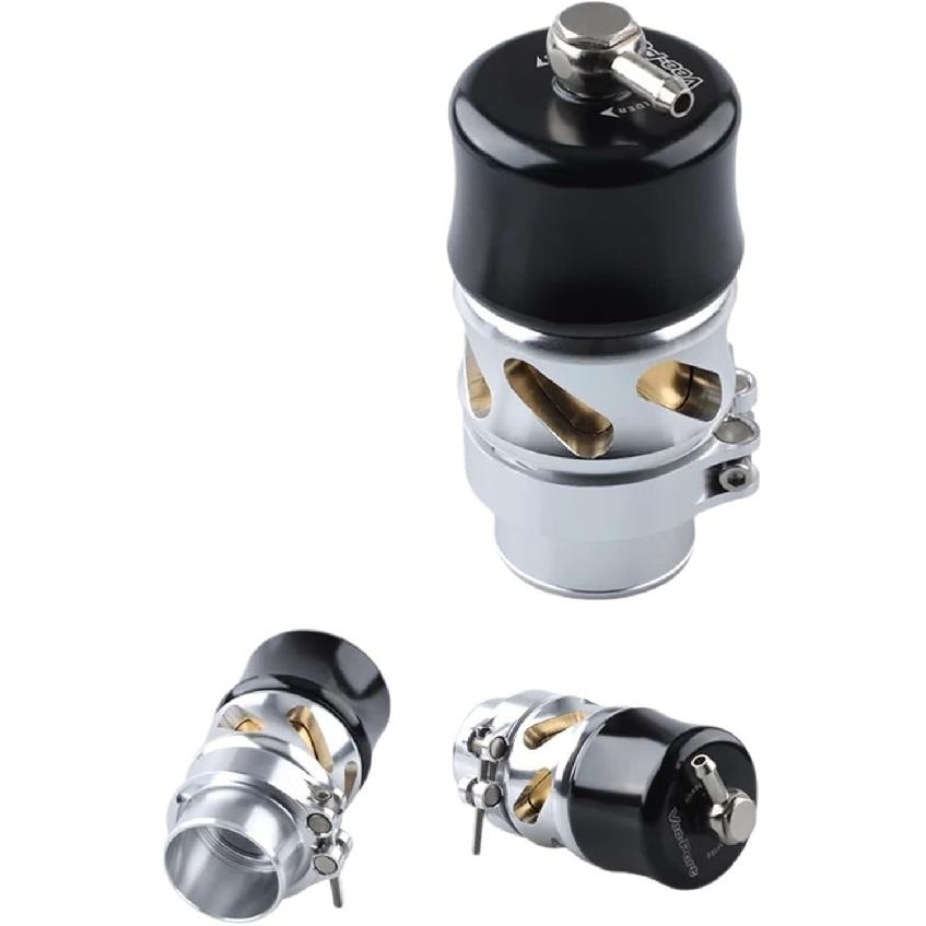 38MM VEE PORT TURBO CHARGER/INTERCOOLER ALUMINUM BLOW OFF VALVE BOV 20 PSI BLACK(Blue)