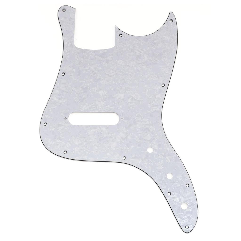 Musiclily Pro 11-Hole Bass Pickguards (4-Pack) for Squier Sonic Bronco Bass Electric Bass, White Pearl