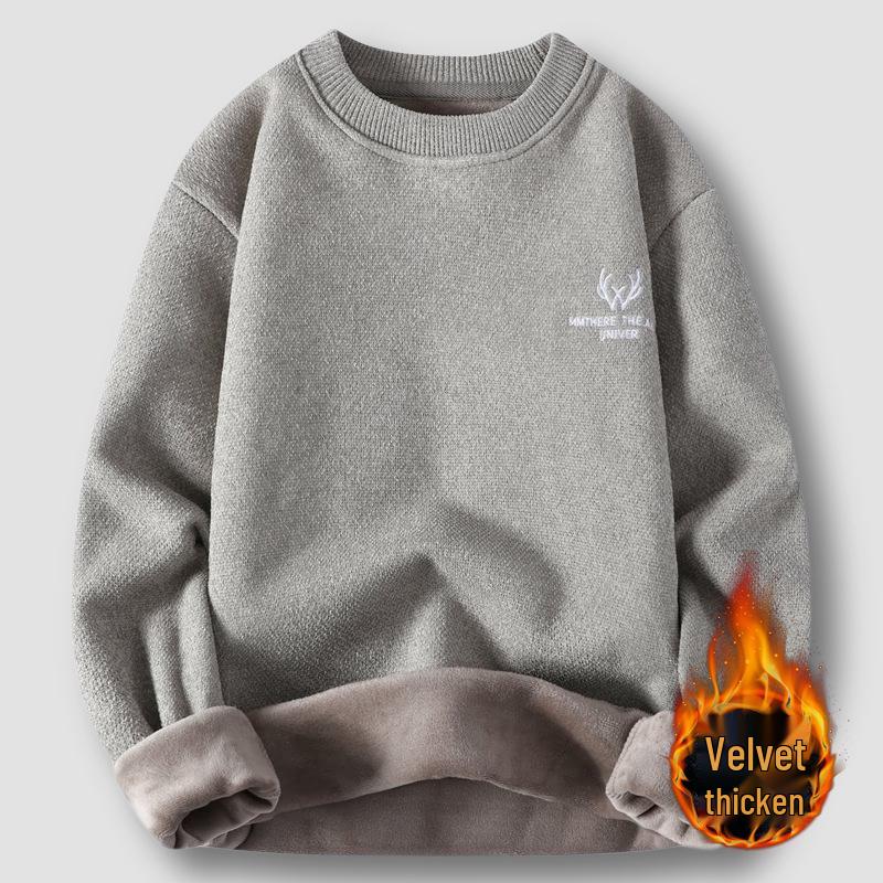 2025 Herren Einteiler Samtpullover: Trendiger Jugendstil, Plüschkaschmir, Ideal für Mittelschüler