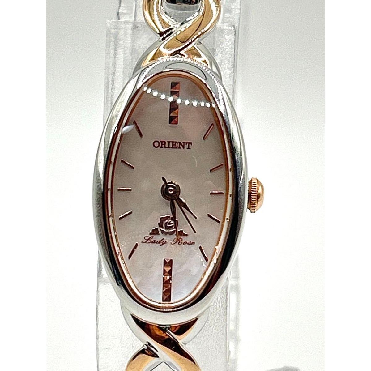 ORIENT Watch Bangle Bracelet Watch Ladies Working Item Lady Rose Shell