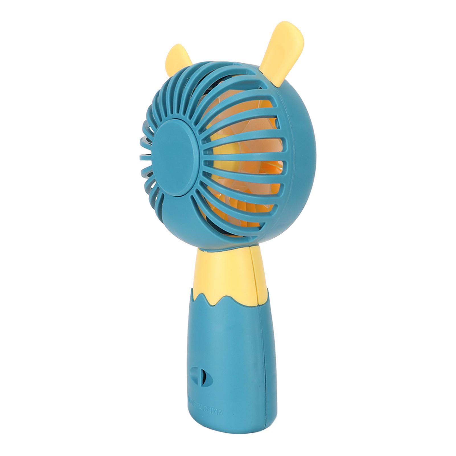 Portable Handheld Fan USB Rechargeable Cute Shape Ergonomic   Hand Held Fan for Men Women Kids Outdoor