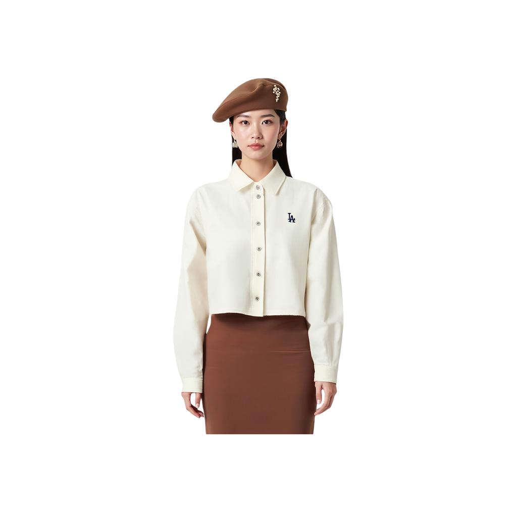 New MLB Shirts Women's Beige 3FDRV0151-07CRS
