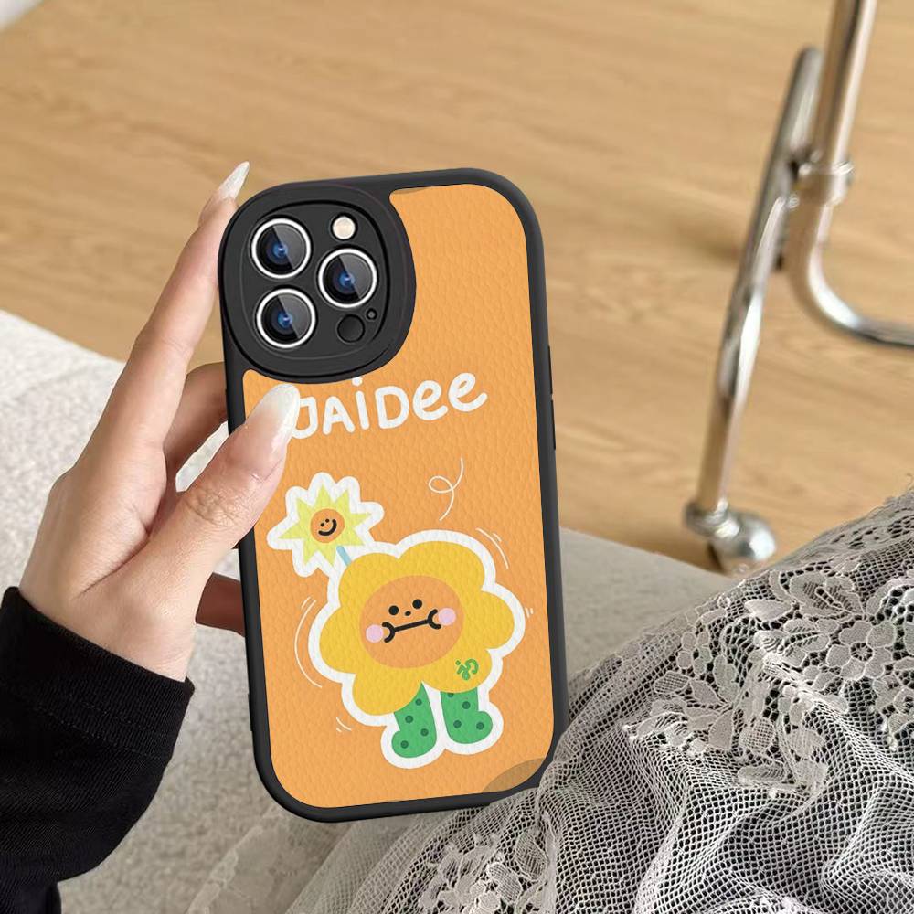 Anime Maskot GMMTV Pouzdro na telefon Pro IPhone 16 15 14 13 12 11 Pro Max Plus Kožený kryt