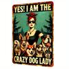 Crazy Dog Lady Vintage Metal Tin Sign - Retro Wall Art for Home, Bar, Cafe & Garage Decor | Unique Gift for Dog Lovers