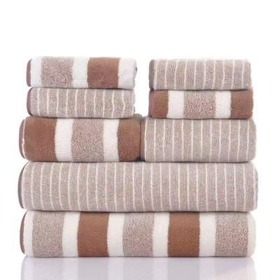 8-Piece Coral Fleece Towel Set: Soft, Absorbent Bath & Face Towels, Double-Sided, Thickened for Adults