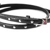 Les Trésors De Lily [I8064] - Silver Black 'Peaceful' Leather Steel Bracelet - 5 Mm
