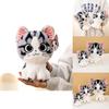 Cute Cheese Cat Cartoon Lovely Cat Plush Doll Healing Kitten Stuffed Toy Gift For Girls Birthday Girlfriend 45cm