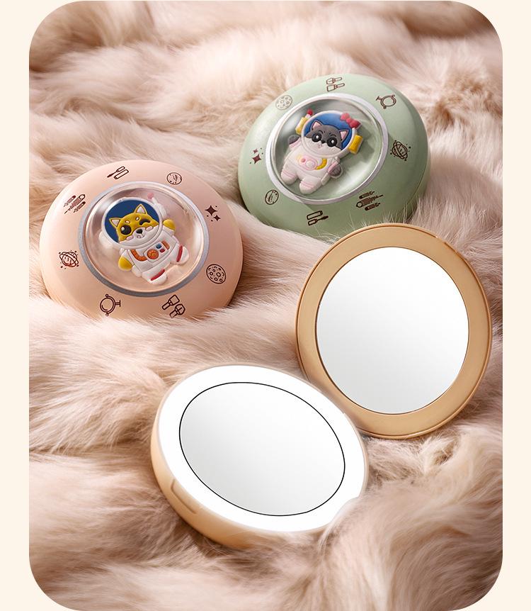 Portable Space Capsule Hand Warmer, Charger & LED Mirror