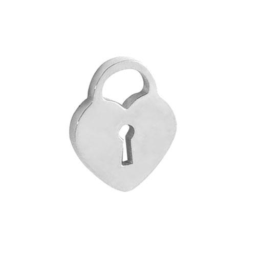 10Pcs/Lot Stainless Steel Mirror Polished Hollow Love Key Concentric Lock Couple Necklace Bracelet Fashion Charms DIY Jewelry