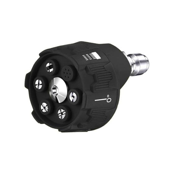 

High Pressure Nozzle 6-in-1 Quick Change Adjustable Spray Tip 0-15-25-40 Degree Rinse Soap Settings 4000 PSI Pressure Washer Nozzle