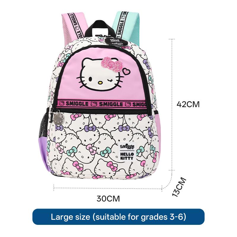 Smiggle Hello Kitty Backpack Set: Includes Student Backpack, Kindergarten Water Bottle, and Insulated Lunch Bag