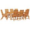 Garden Dining Set 9 pcs Brown Solid Acacia Wood