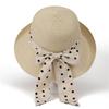 French sunshade straw hat shows temperament, advanced sense, bow basin hat, summer vacation travel sun hat children
