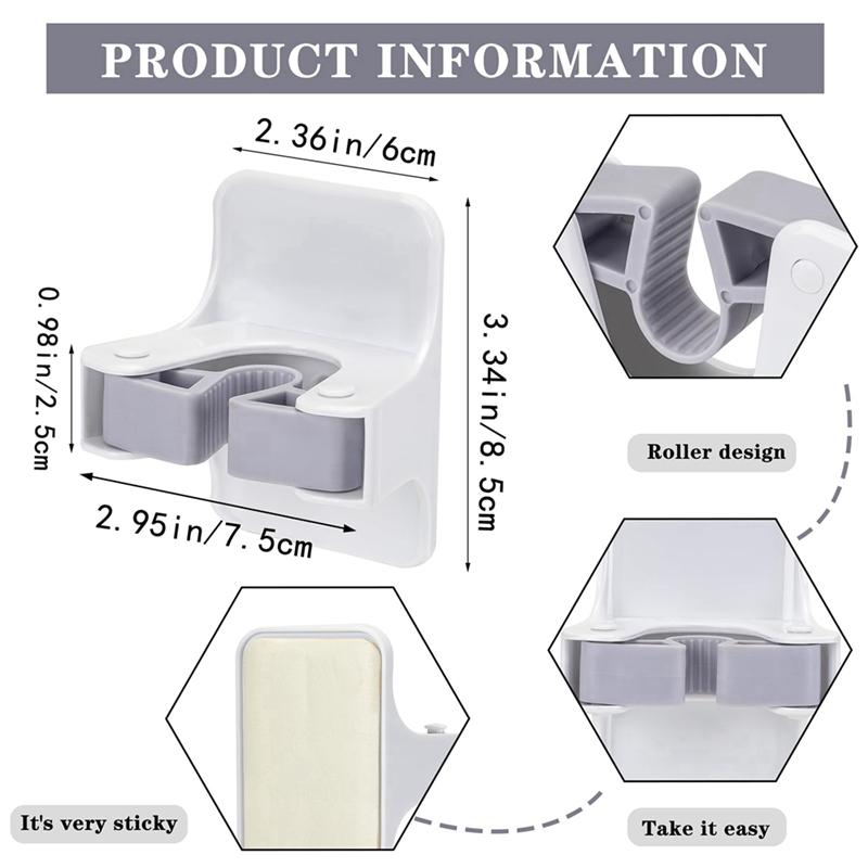 Good-Broom Holder Wall Mounted Broom Holder Traceless Strong Adhesive Hook Wall Rack Punch-Free Broom Holder Rack