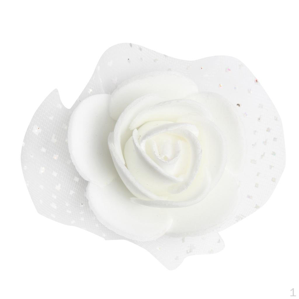 100x Wedding Flowers Rose Head DIY Craft Kissing Balls Centerpieces - Colorful, as described