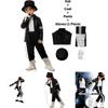 Mj Michael Jackson Cosplay Costume For Kids With Print For Stage Dance Performance