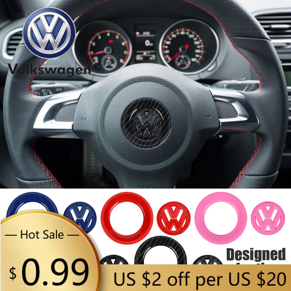 Für VOLKSWAGEN VW ABS Auto Lenkrad Zierring Dekoration Abdeckung Aufkleber Für Volkswagen Vw Tiguan Jetta Mk6 Scirocco Polo 6R