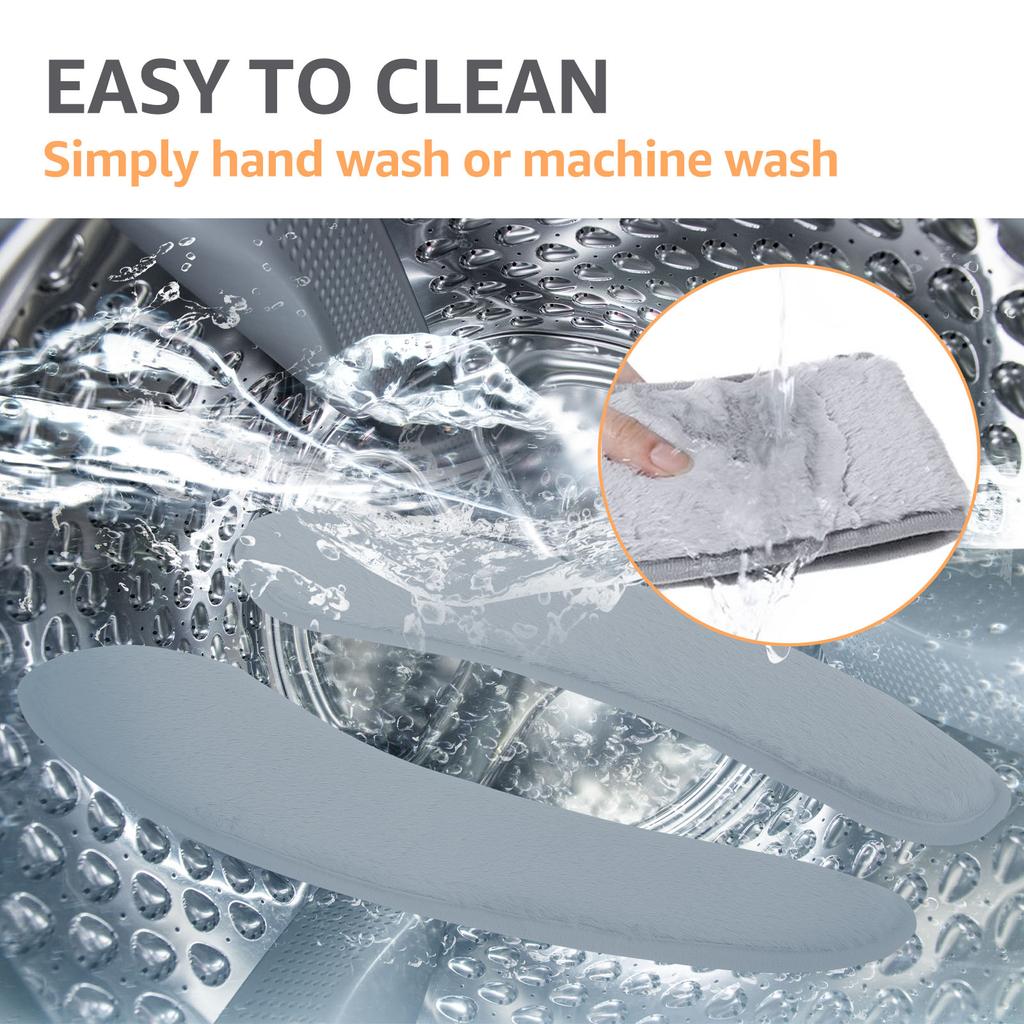 3 Pairs Soft Plush Toilet Seat Cover Self Adhesive Winter Warm Reusable Universal Toilet Cushion Thickened Washable