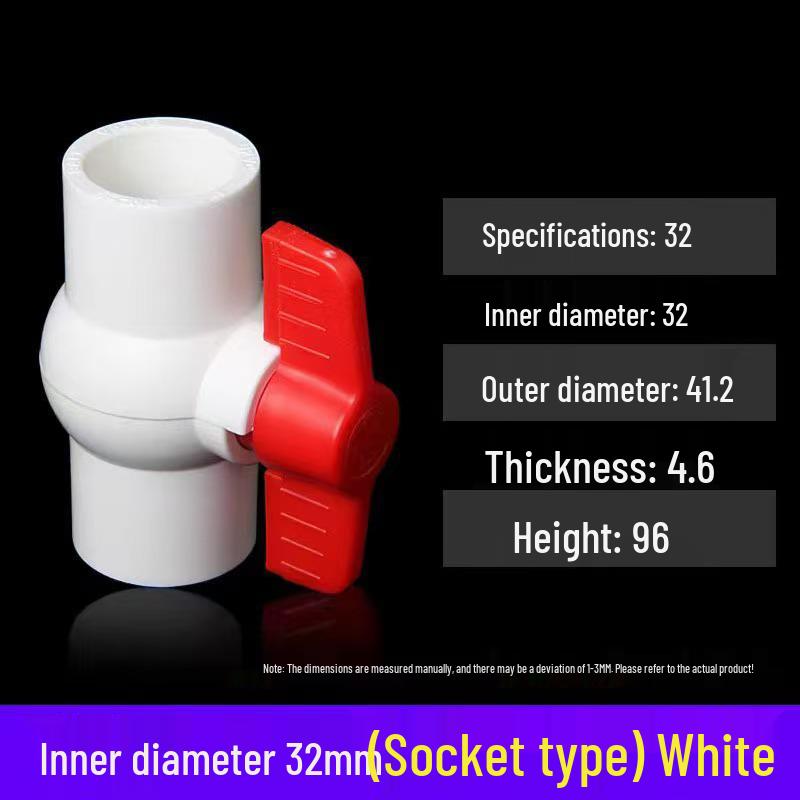 PVC Ball Valve Switch for Water Pipes (Sizes: 20-110mm)