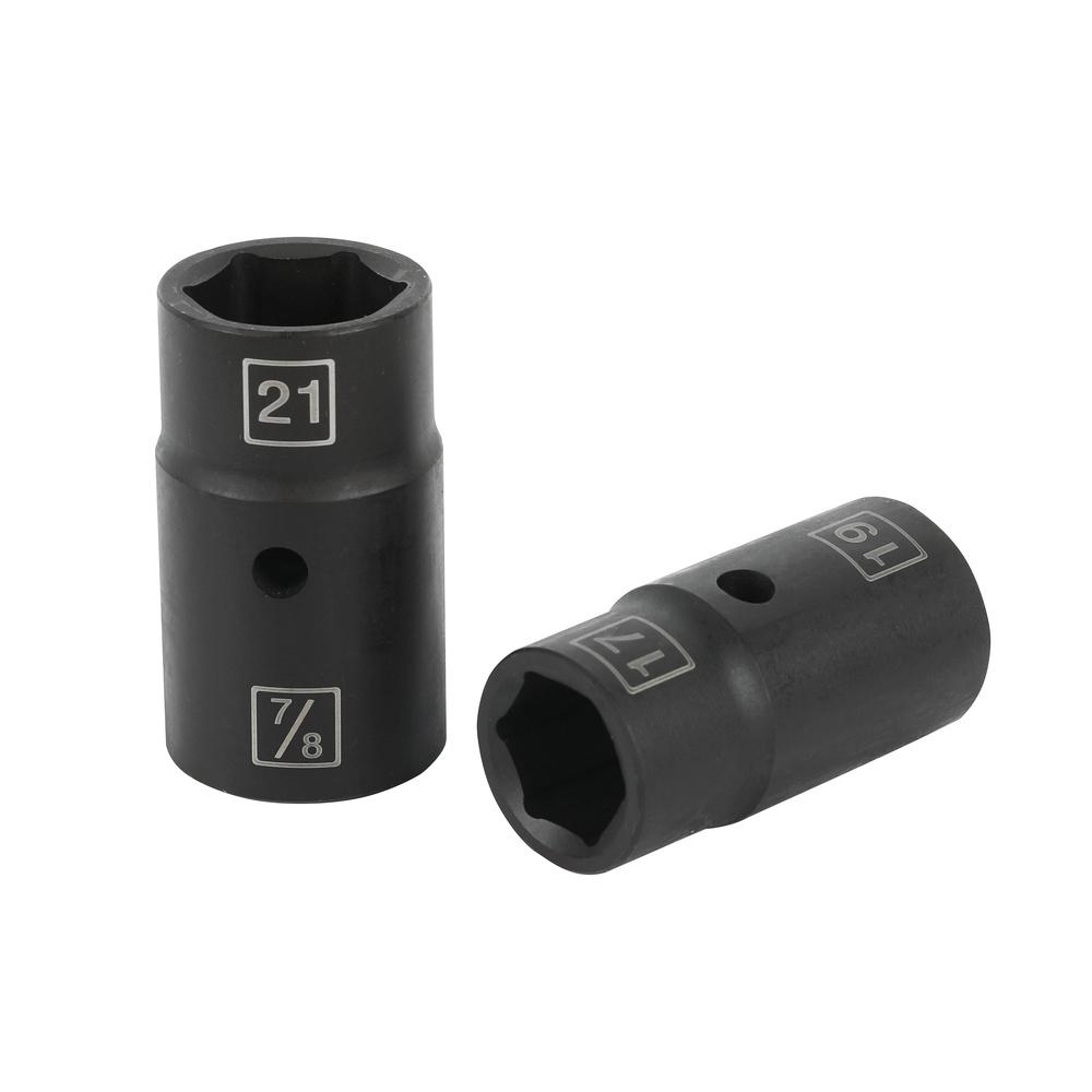 4-Piece 1/2-Inch Impact Socket Set Cr-Mo Steel Mechanic Tool Detachable Ratchet Extension Bar 6 Sizes Durable Storage Case