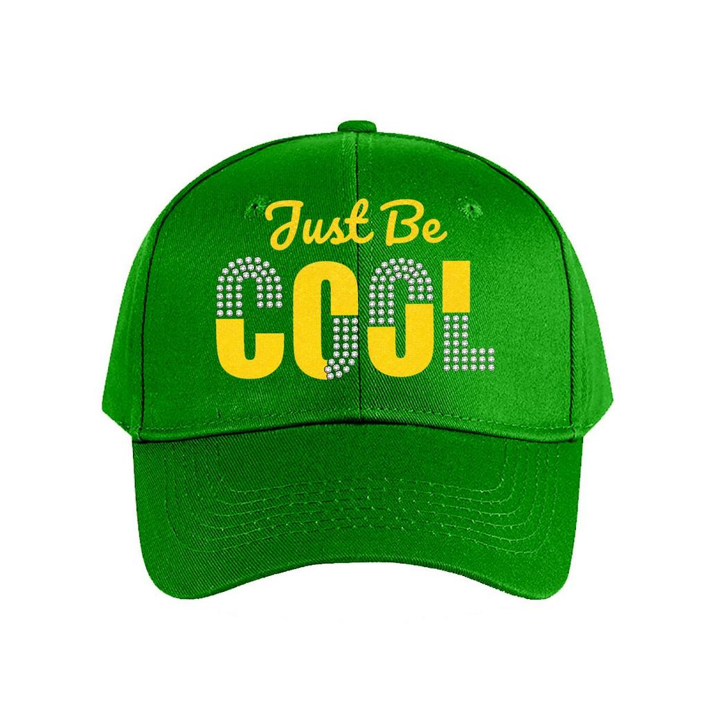 Just Be Cool Rhinestone Glitter Baseball Cap Fashion Unisex Sunhat Womens Outdoor Sports