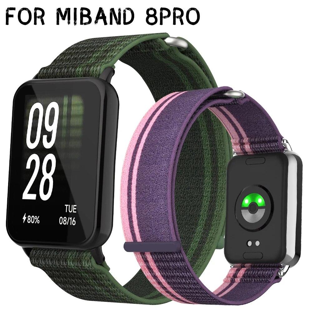 

Для Xiaomi Mi Band 8 Pro сменный браслет с нейлоновой петлей для Miband 8 PRO ремешок для часов с пряжкой на липучке