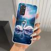 White Swan Grace Art Phone Case for Xiaomi Redmi Note 15 14 14S 13 12S 12 Pro 11S 11 Plus 11T 11E 10S Soft Funda Print Shell Red