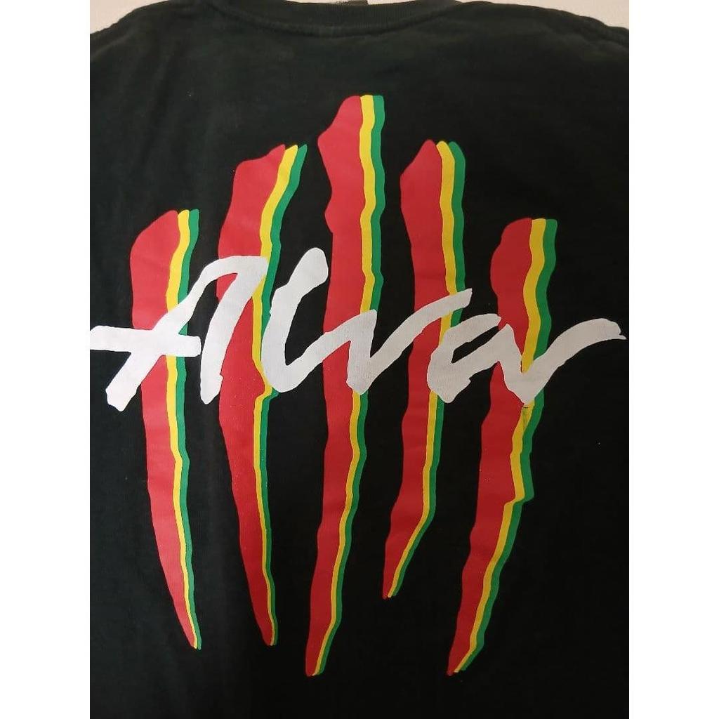 Used Alva T-shirt Black Gradient Logo Double-sided Print FJ