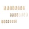 24-teilige abnehmbare French Manicure Nagelsticker: Quadratische Falschnägel & Tips
