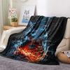 Guitar Print Flannel Blanket, High Quality Comfortable for All Seasons, Home Decor, Warmth and Comfort, Perfect for Christmas Gifts