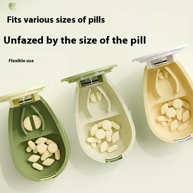 Portable Tablet Splitter Pill Box With Hidden Storage Tablet Container Tablet Cutter Tablet Crusher Tablet Container