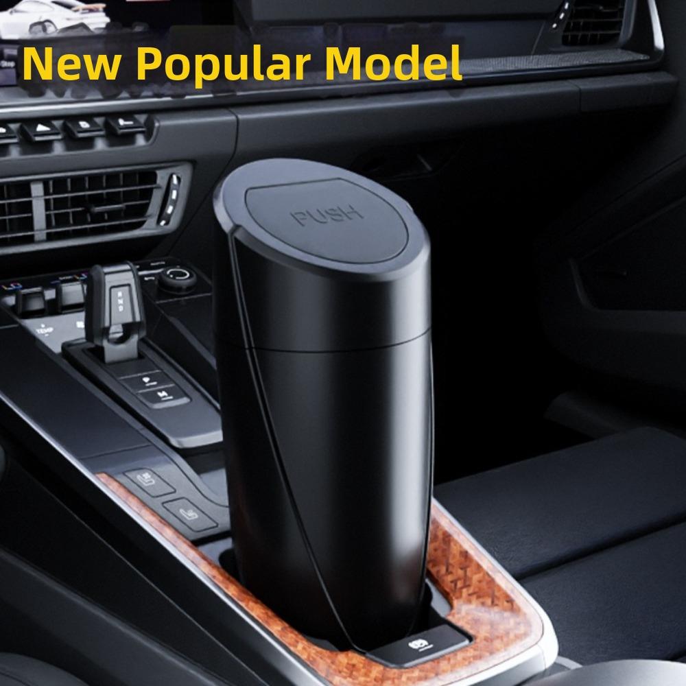 Leakproof Design Car Garbage Bin With Lid Mini Trash Can Portable Car Trash Can for Door Storage