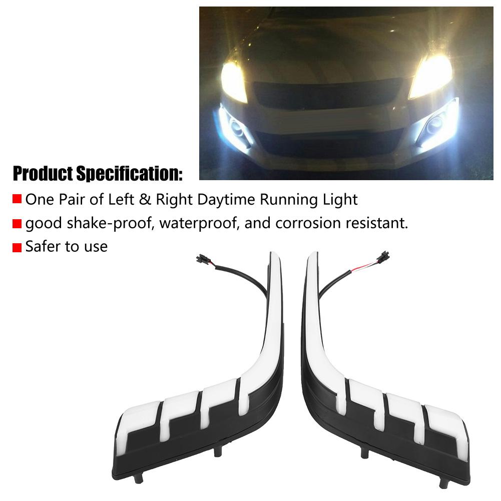 1Pair Car Daytime Running Light Turn Signal 2 Color DRL LED Fog Lamp for Suzuki Swift 14 16