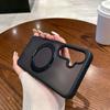 Samsung S24 Ultra Transparent Protective Phone Case with Rotating Magnetic Stand