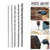 5-teiliges extra langes HSS-Schnellarbeitsstahl-Bohrer-Set, 2/3/4/5/6 mm Bits