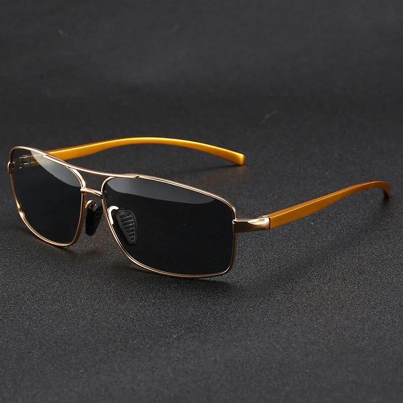 Men Vintage Metal Sunglasses Aluminum Magnesium Frame UV400 Anti Glare Driving Sun Glasses Fashion Eyewear for Men