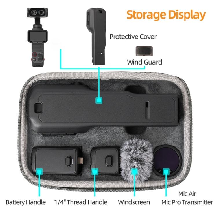 Daily Gear Case for Action Camera Accessories with Hard Shell Storage, Soft Lining and Hand Cord Carry for Luggage