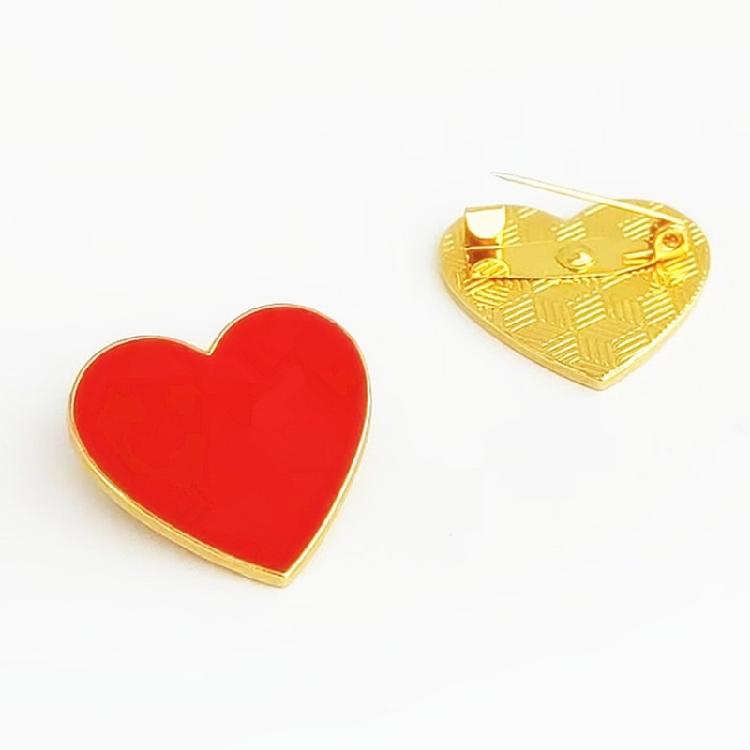 10lots Heart Shape Metal Brooch Assortment Durability For Women Men Children Fashion Unique Alloys Heart Brooches