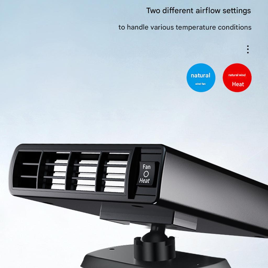 Rotatable 360 Degree 12V Vehicle Heater Electric Heater Defroster for Easy Installation On Windshield Glass