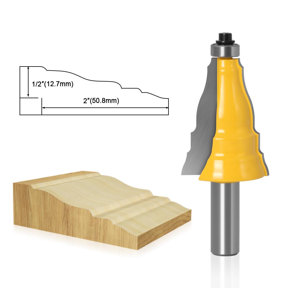 High-grade woodworking milling cutter, armrest cutter, line cutter 12.7MM shank skirting cutter, gong milling cutter, engraving cutter