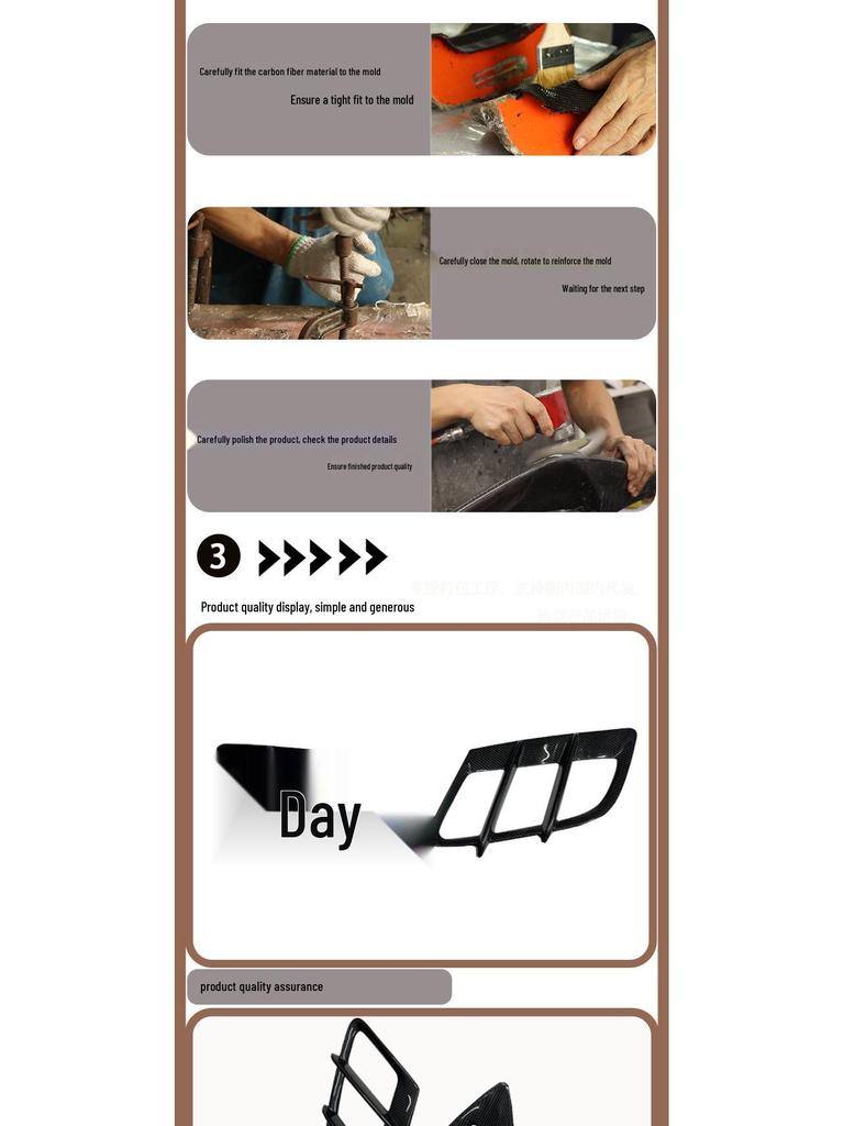 Compatible Carbon Fiber Hood Vents for 2016-IN Mercedes-Benz AMG GT