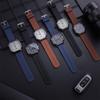 Trendy Retro Men's Leather Strap Quartz Watch - Square Case Fashion Student Wristwatch