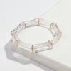Retro Chunky Bamboo Curved Tube Acrylic Bracelets for Women New Trendy Resin Beaded Stretchy Stack Bangle Couple Jewelry Gifts