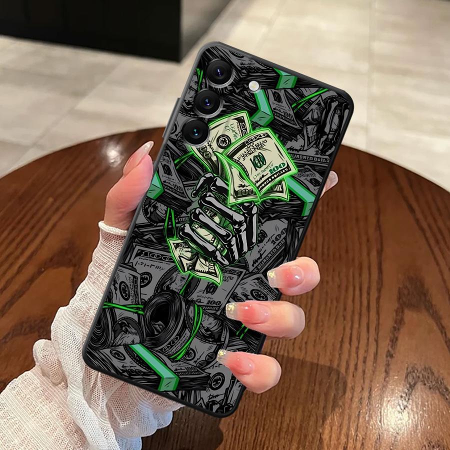 Case for Samsung Galaxy A53 A35 A23 A26 A72 A24 A25 A71 A73 A51 A52 A36 A55 A41 A32 A22 Phone Cover Time Is Money Printed