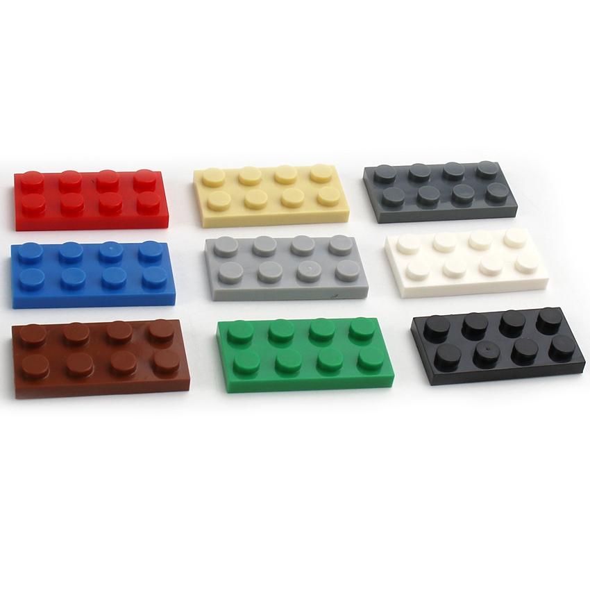 DIY Blocks Building Bricks 2X4 Educational Assemblage Construction 3020 Thin Figure Bricks For Children Compatible With Brand