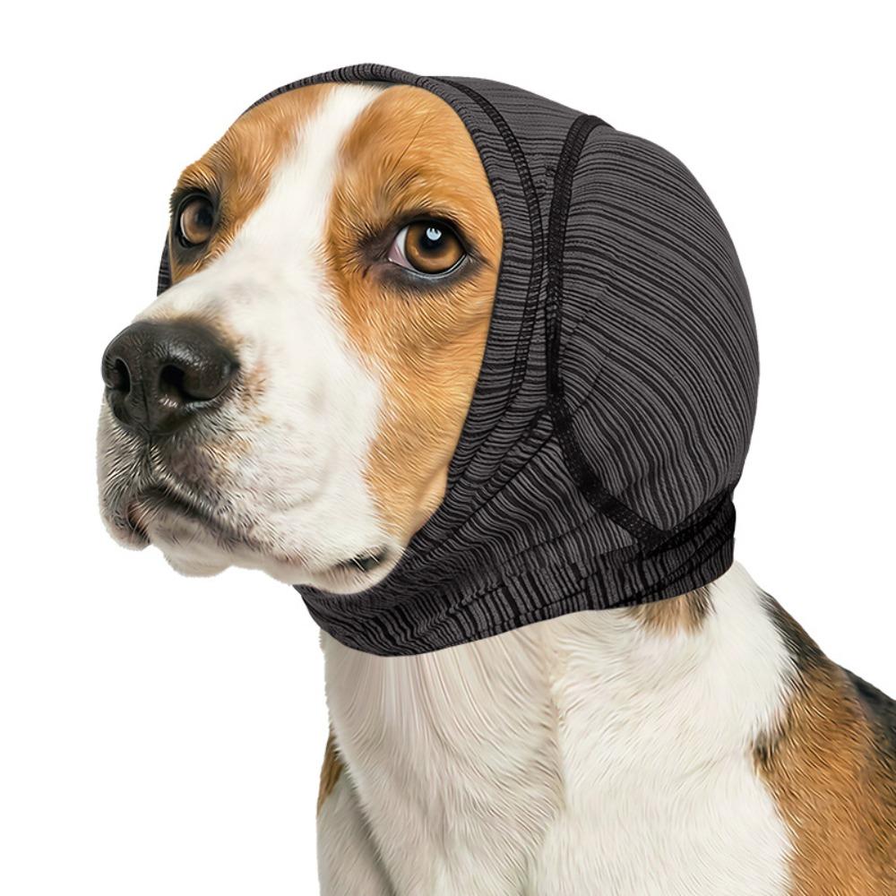 Soundproof Dog Swimming Earmuffs Adjustable Pet Noise Reduction Earmuffs Grooming Bathing S серый